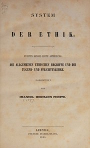 Cover of System der Ethik by Immanuel Hermann Fichte