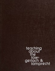 Cover of Teaching about the law by Ronald A. Gerlach