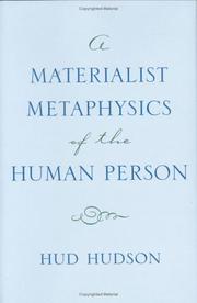 Front cover of A Materialist Metaphysics of the Human Person by Hud Hudson