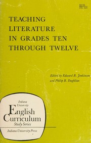 Front cover of Teaching literature in grades ten through twelve by Edward B. Jenkinson
