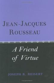 Front cover of Jean-Jacques Rousseau by Joseph R. Reisert