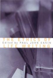 Front cover of Ethics of Life Writing by Paul John Eakin