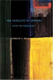 Front cover of The fragility of empathy after the Holocaust by Carolyn J. Dean