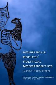 Front cover of Monstrous bodies/political monstrosities in early modern Europe by Laura Lunger Knoppers