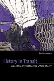 Cover of History in transit by Dominick LaCapra