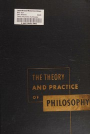 Front cover of Theory and Practice of Philosophy by Abraham Edel