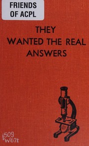 Cover of They wanted the real answers by Amabel Williams-Ellis