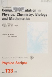 Front cover of Third Nordic Symposium on Computer Simulation in Physics, Chemistry, Biology and Mathematics by Nordic Symposium on Computer Simulation in Physics, Chemistry, Biology and Mathematics (1989 Lahti, Finland)