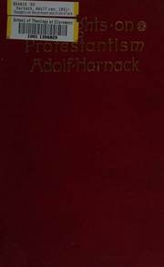 Front cover of Thoughts on the present position of Protestantism by Adolf von Harnack