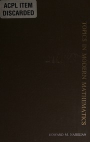 Front cover of Topics in modern mathematics by Howard M. Nahikian