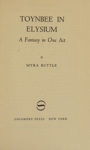 Cover of Toynbee in Elysium by Victor Purcell