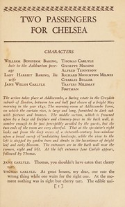 Cover of Two passengers for Chelsea and other plays by Firkins, Oscar W.