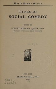 Cover of Types of social comedy by Robert Metcalf Smith