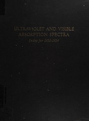 Front cover of Ultraviolet and visible absorption spectra by Herbert M. Hershenson