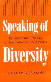 Front cover of Speaking of diversity by Philip Gleason