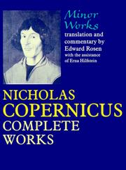 Front cover of Minor works by Nicolaus Copernicus