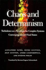 Front cover of Chaos and Determinism by Alexandre Favre