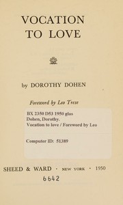 Cover of Vocation to love by Dorothy Dohen