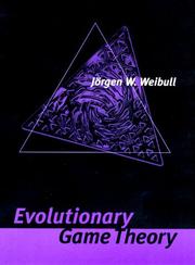 Cover of Evolutionary game theory by Jörgen W. Weibull