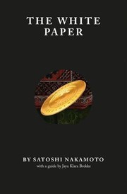 Cover of White Paper by Satoshi Nakamoto