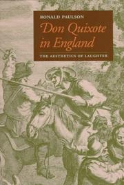 Front cover of Don Quixote in England by Ronald Paulson