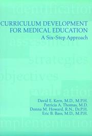 Cover of Curriculum development for medical education by David E. Kern