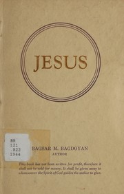 Front cover of Jesus by Bagsar Manoog Bagdoyan