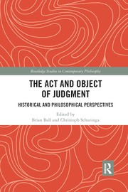 Cover of Act and Object of Judgment by Brian Ball