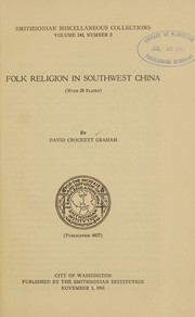 Front cover of Folk religion in southwest China by David Crockett Graham