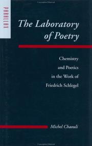 Cover of The Laboratory of Poetry: Chemistry and Poetics in the Work of Friedrich Schlegel (Parallax: Re-visions of Culture and Society) by Michel Chaouli