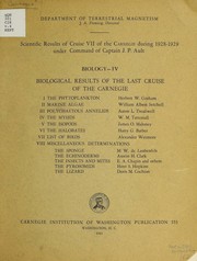 Front cover of Scientific results of cruise vii of the Carnegie during 1928-1929 under the command of Captain J. P. Ault by Carnegie Institution of Washington. Department of terrestrial magnetism.