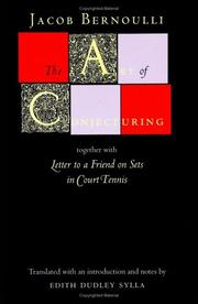 Front cover of The art of conjecturing, together with "Letter to a friend on sets in court tennis" by Jakob Bernoulli