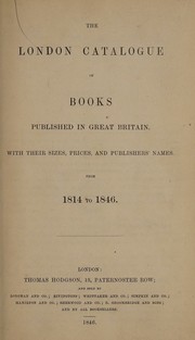 Front cover of The London catalogue of books published in Great Britain by Unknown