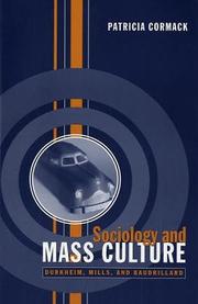 Front cover of Sociology and Mass Culture by Patricia Cormack