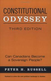 Cover of Constitutional odyssey by Peter H. Russell