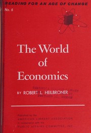 Front cover of The world of economics by Robert L. Heilbroner