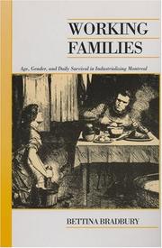 Front cover of Working families by Bettina Bradbury