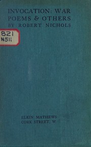Cover of Invocation by Robert Malise Bowyer Nichols