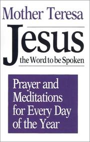 Cover of Jesus, the Word to be spoken by Saint Mother Teresa