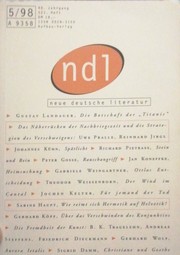 Front cover of neue deutsche literatur 521 by Unknown