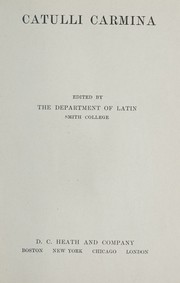 Cover of Catulli carmina by Gaius Valerius Catullus