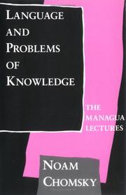 Cover of Language and Problems of Knowledge by Noam Chomsky