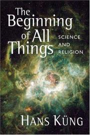 Front cover of The beginning of all things by Hans Küng