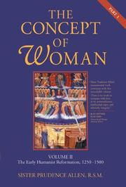 Front cover of The concept of woman by Prudence Allen
