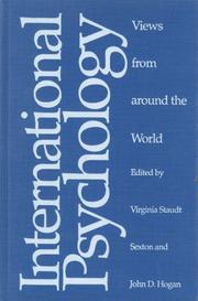 Front cover of International psychology by Virginia Staudt Sexton