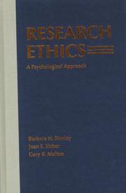 Cover of Research ethics by Joan E. Sieber