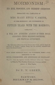 Cover of Mormonism, its rise, progress and present condition by Nelson Winch Green