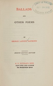 Cover of Ballads by George Lansing Raymond