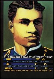 Front cover of The colored cadet at West Point by Henry Ossian Flipper