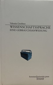 Cover of Wissenschaftssprache by Valentin Groebner